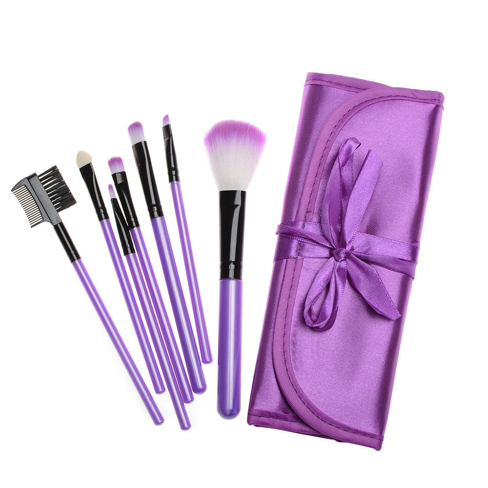 Multifunctional Portable 7 Ribbon Makeup Brushes Suit Multifunctional Portable 7 Ribbon Makeup Brushes Suit